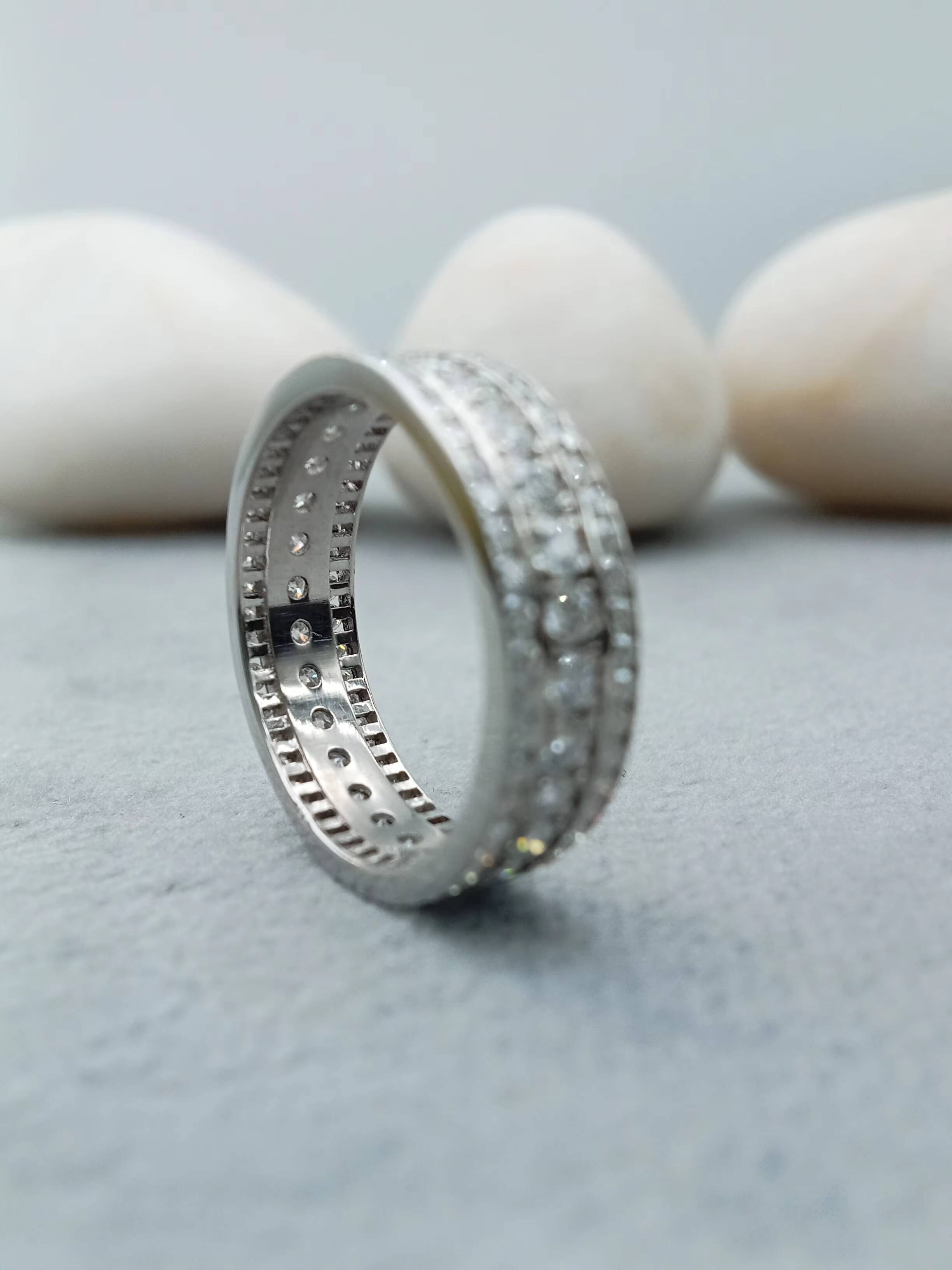 Fine 14K/18K Solid White Gold Brilliant Cut VVS Lab Grown Diamond Classic Solitaire Engagement Ring Eternity Wedding Band Gold