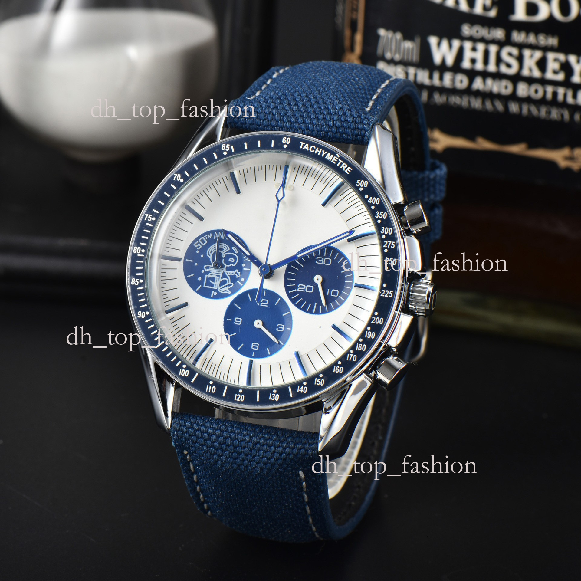 Hot-Selling Omagawatchs Snoopy Watch Fashion European Trend Men's Quartz Business Trend Calendar Type Casual Omes Watchwristwatch 067