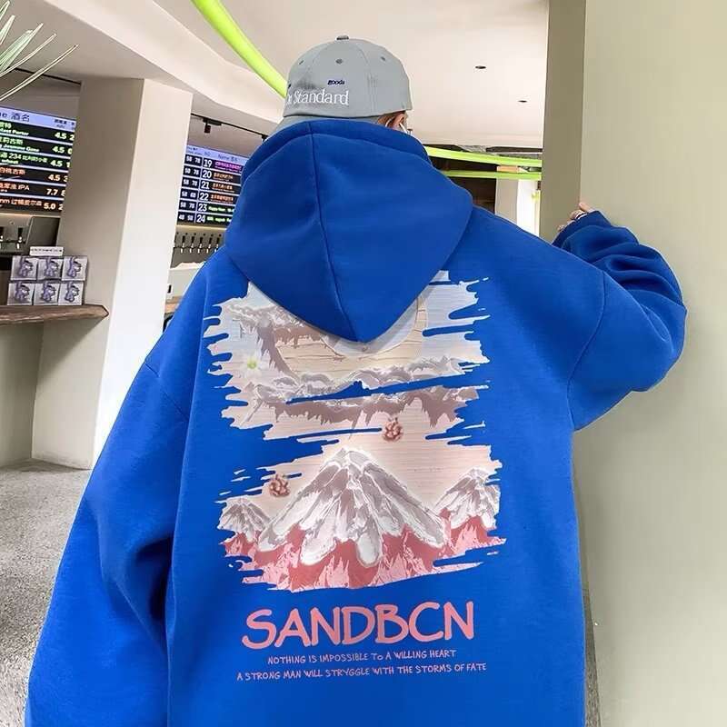 Men's Zodiac Year Hoodie Trendy Brand Fleece Lined Thickened Loose Fit National Style Heavyweight Autumn Winter New Luanyun Luanyun