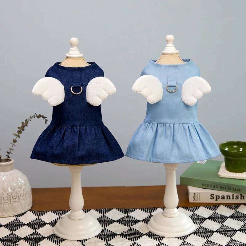 Pet Skirt Spring Summer Fashion and Cat Dresses Cute Puppy Denim Dog Clothes Chihuahua French Bulldog Yorkie H260129