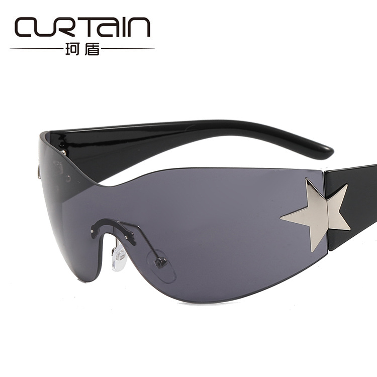 European & American Millennial Fashion Accessory Lightweight Pentagram Rimless Aviator Shades
