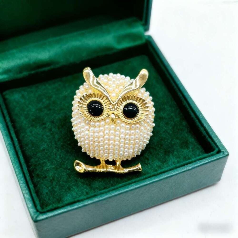 New Korean Version Owl Exquisite Versatile Pearl Brooch Alloy Pin Scarf Buckle Dual-use Accessory Hot Sale