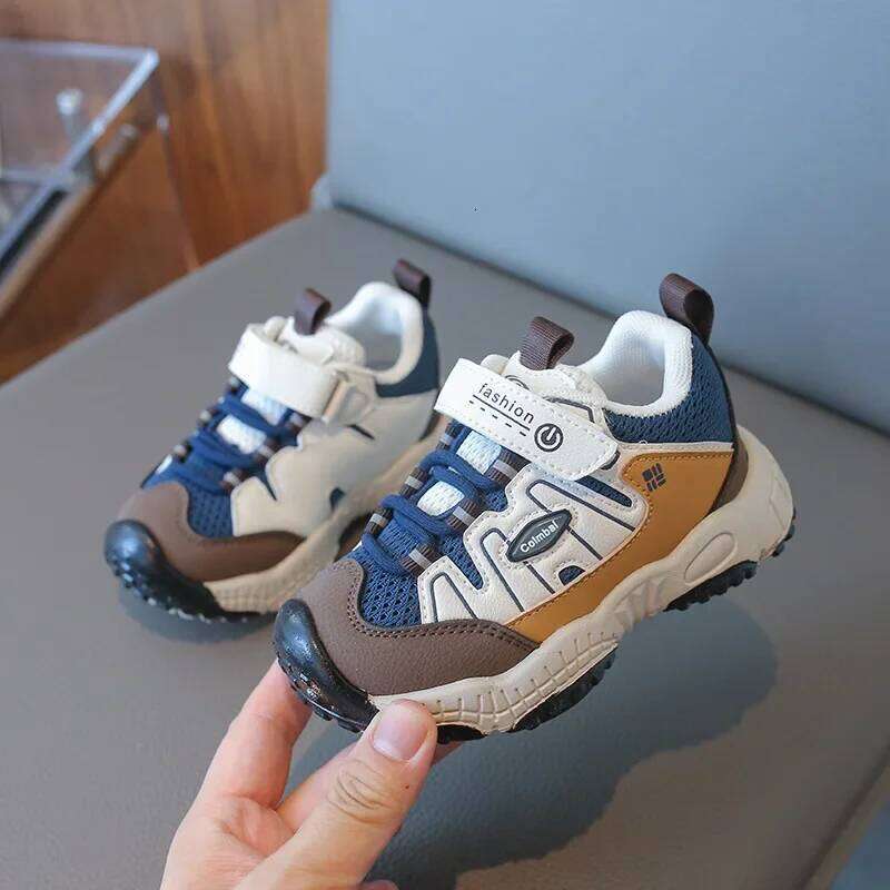 Fashion Design Boys Sneakers 2024 Autumn Kids Outdoor Walking Hiking Patchwork Color Children Casual Sports Shoes For Boy Y260128