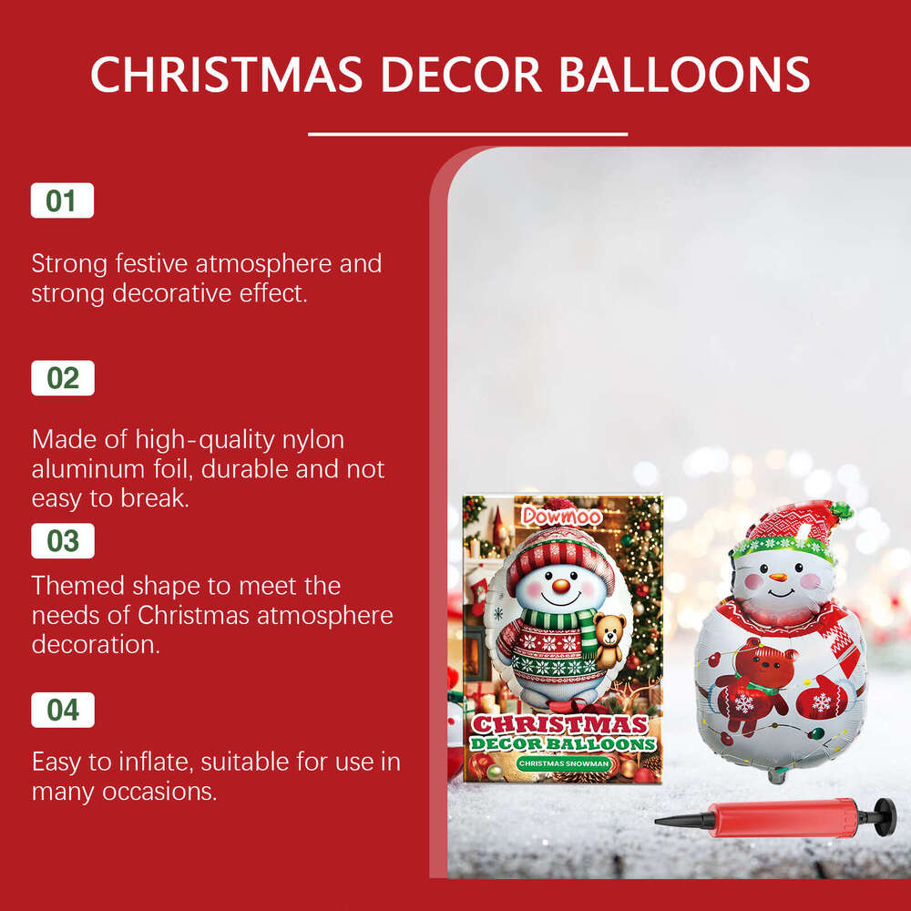 Dowmoo Balloons Balloon Standing Santa Claus Reindeer Christmas Tree Event Atmosphere Decoration S260131