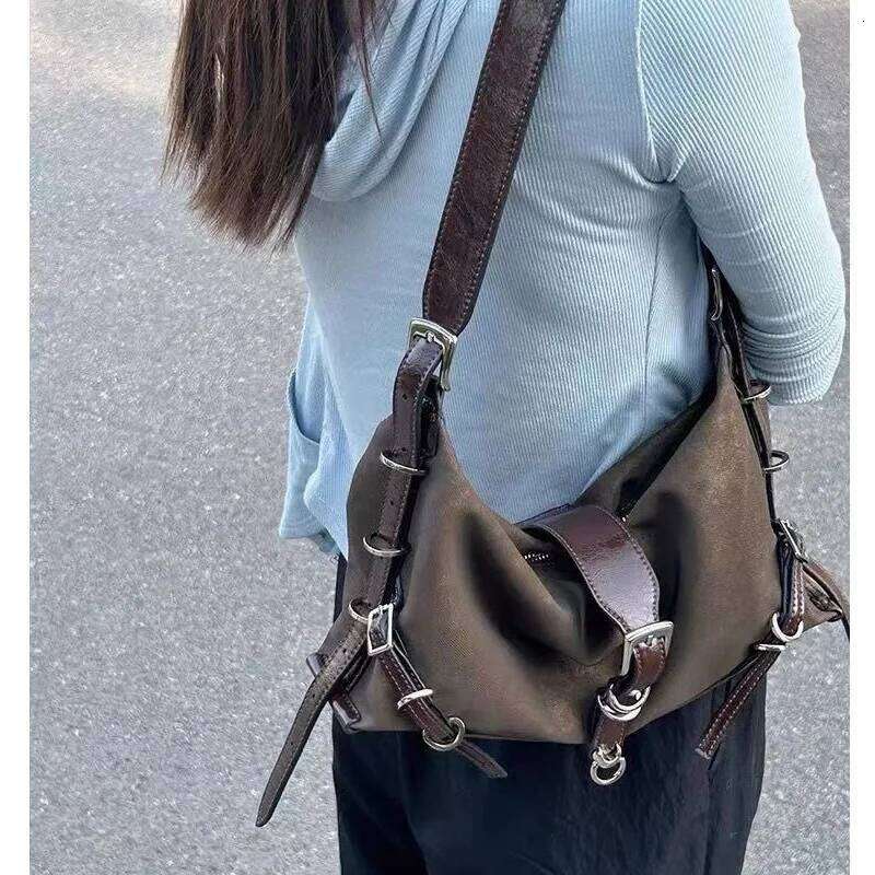 Vintage Korean All Match Streetwear Handbags Fashion Grunge Casual Shoulder Y2k Aesthetic Ins Simple Crossbody Bags Trendy