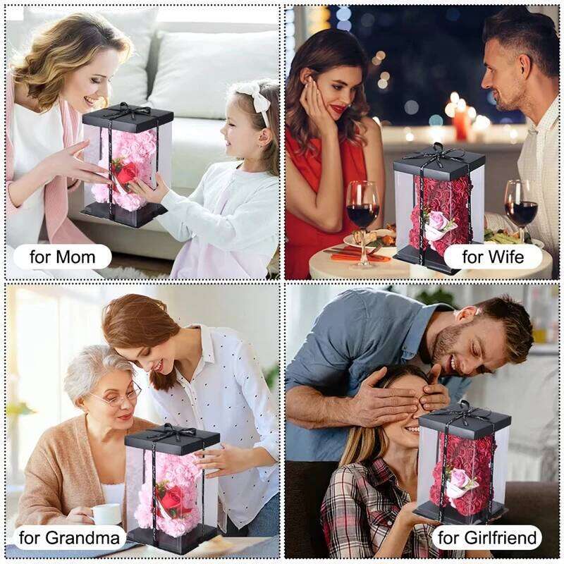 2025 Artificial Flower Valentine's Gift Eternal Rose Teddy Bear Mom Mother's Day Birthday Anniversary Gifts Decoration Y260131