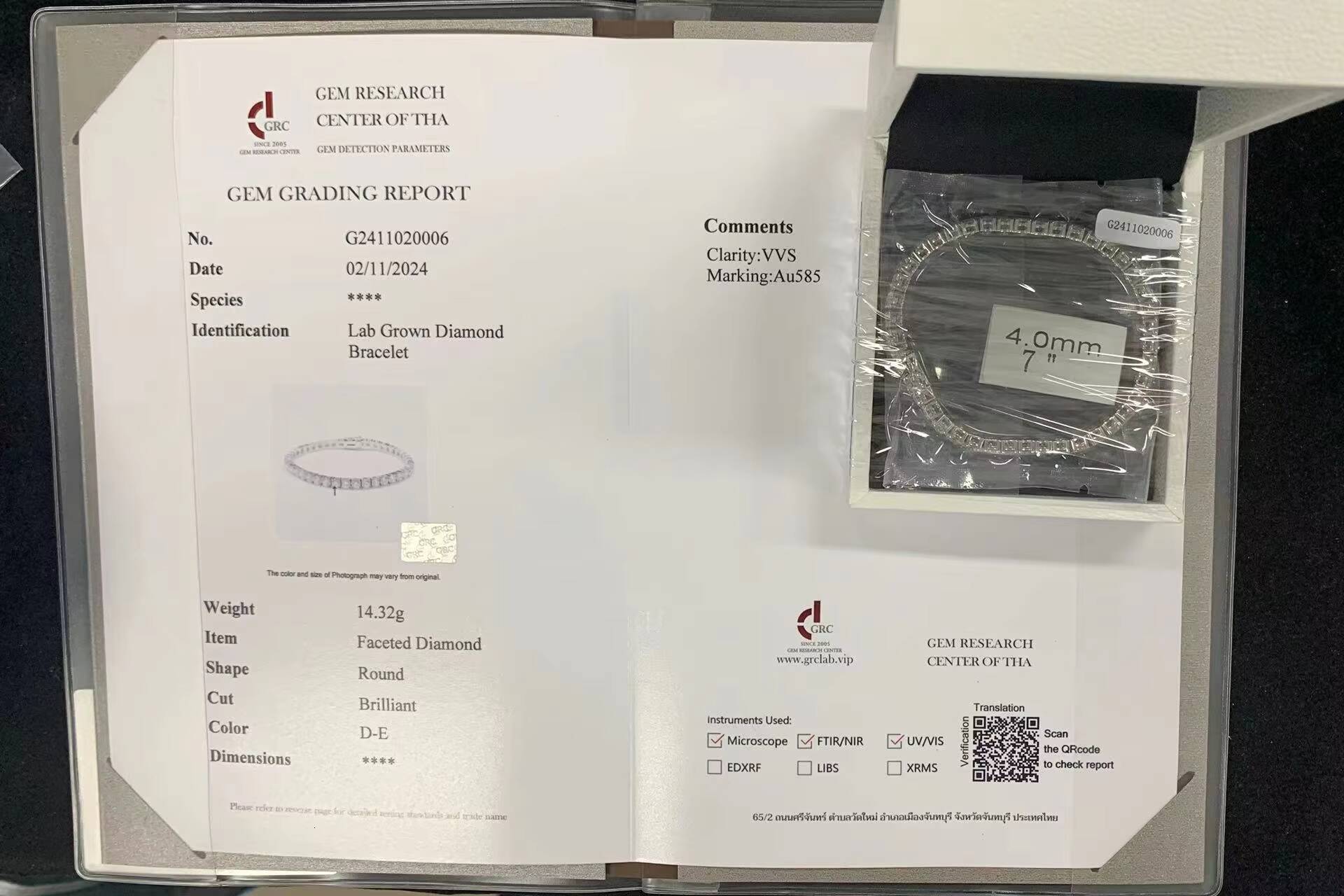 3mm 4mm 5mm DEF VVS CVD HPHT Lab Grown Diamond 14k 18k Real Solid White Gold Tennis Bracelet Women Fine Jewelry