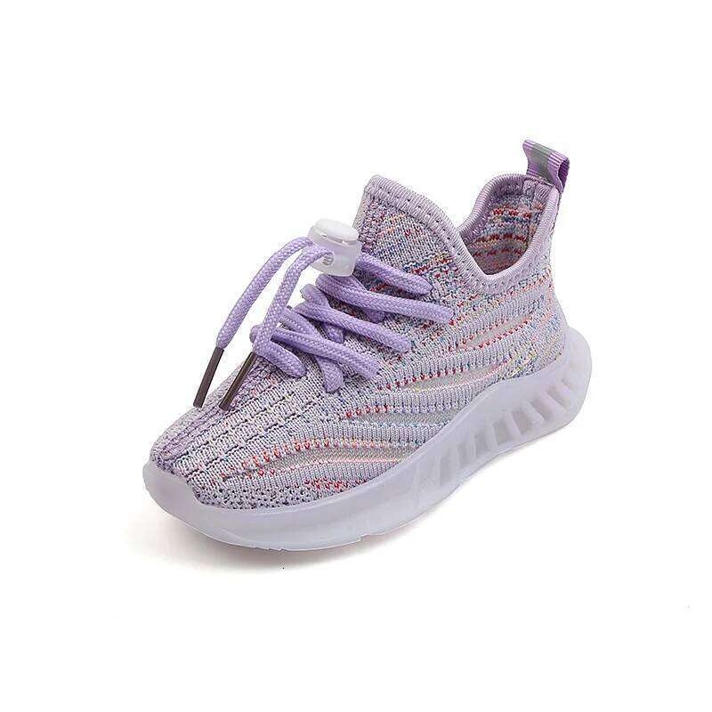 Size 21-30 LED Baby Luminous Boys Glowing Children Sport Sneakers for Kids Girls Breathable Toddler Shoes Led Flash Lights Y260128