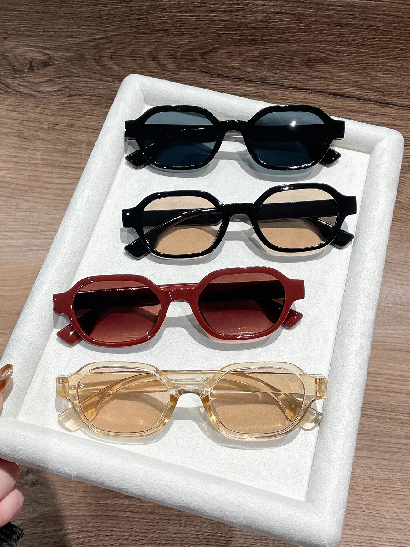 4PCS Oval Frame Fashion Glasses Unisex Suitable for Daily Wear And Street Pography Simple Style Optics 260128