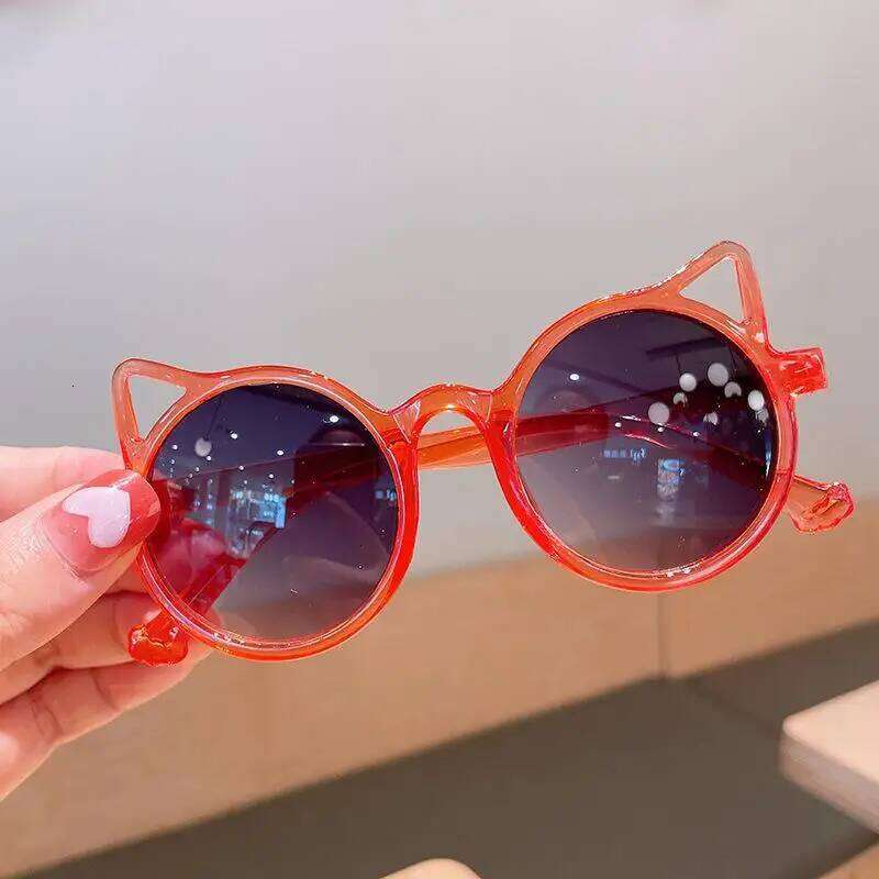 Cute Animal Cartoon Ears Children Vintage Protection Sunglasses Kids Outdoor Lovely Sun Classic Z0Q6 H260130