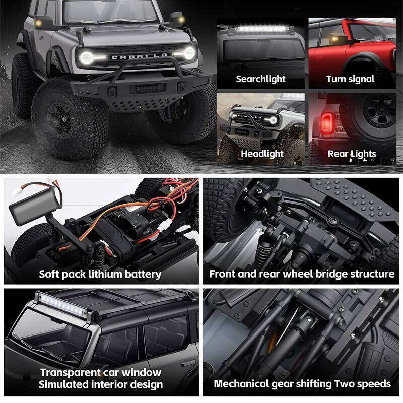 WLtoys 184023 1/18 Professional RC Off Road 4x4 Mechanical Gear Shifting Switch Between Low And High Speed Climbing Car Toy Y260131
