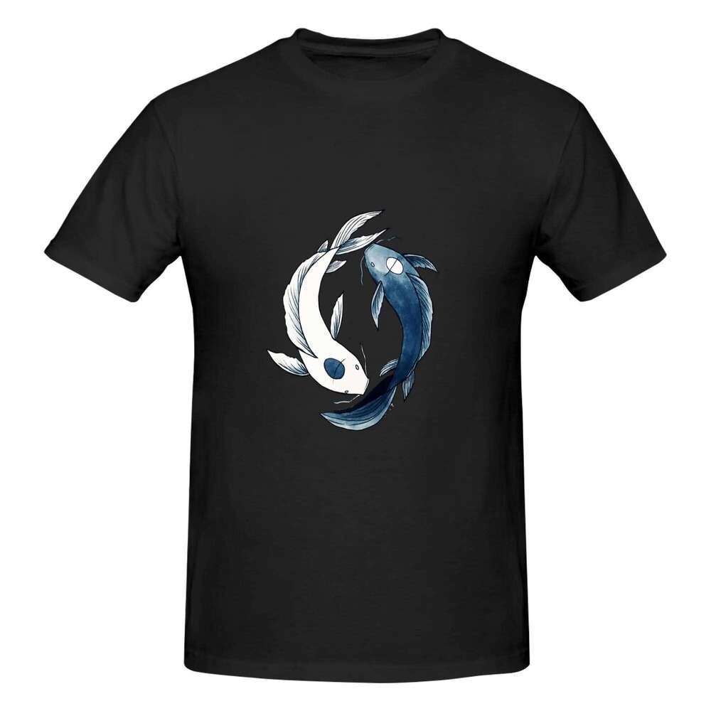 Funny Tui and La - Yin Yang Koi Men's Printed T-Shirt Unisex T shirtAnime C260131