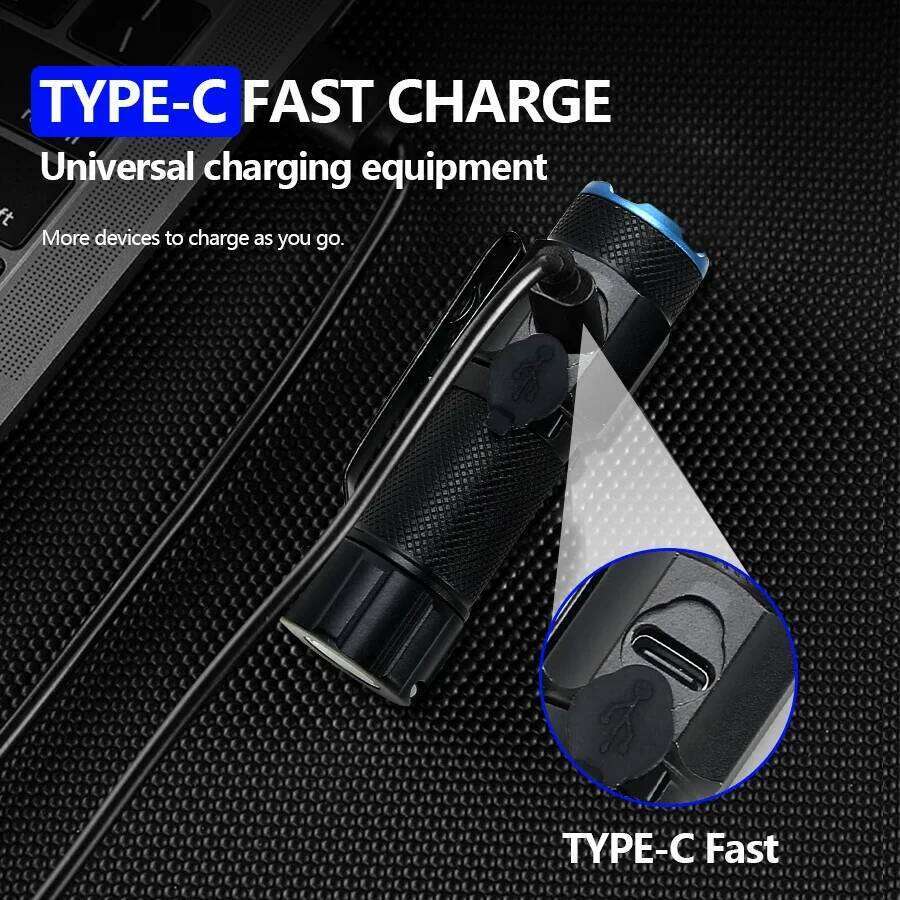 Ultra Bright Mini P50 LED Flashlight Outdoor Hat Clip Torch USB C Rechargeable with Tail Magnet Camping Hunting Emergency Lamp H260131