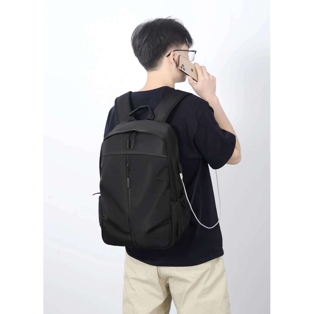 Simple business computer backpack, casual sports large capacity commuter travel bag, student backpack