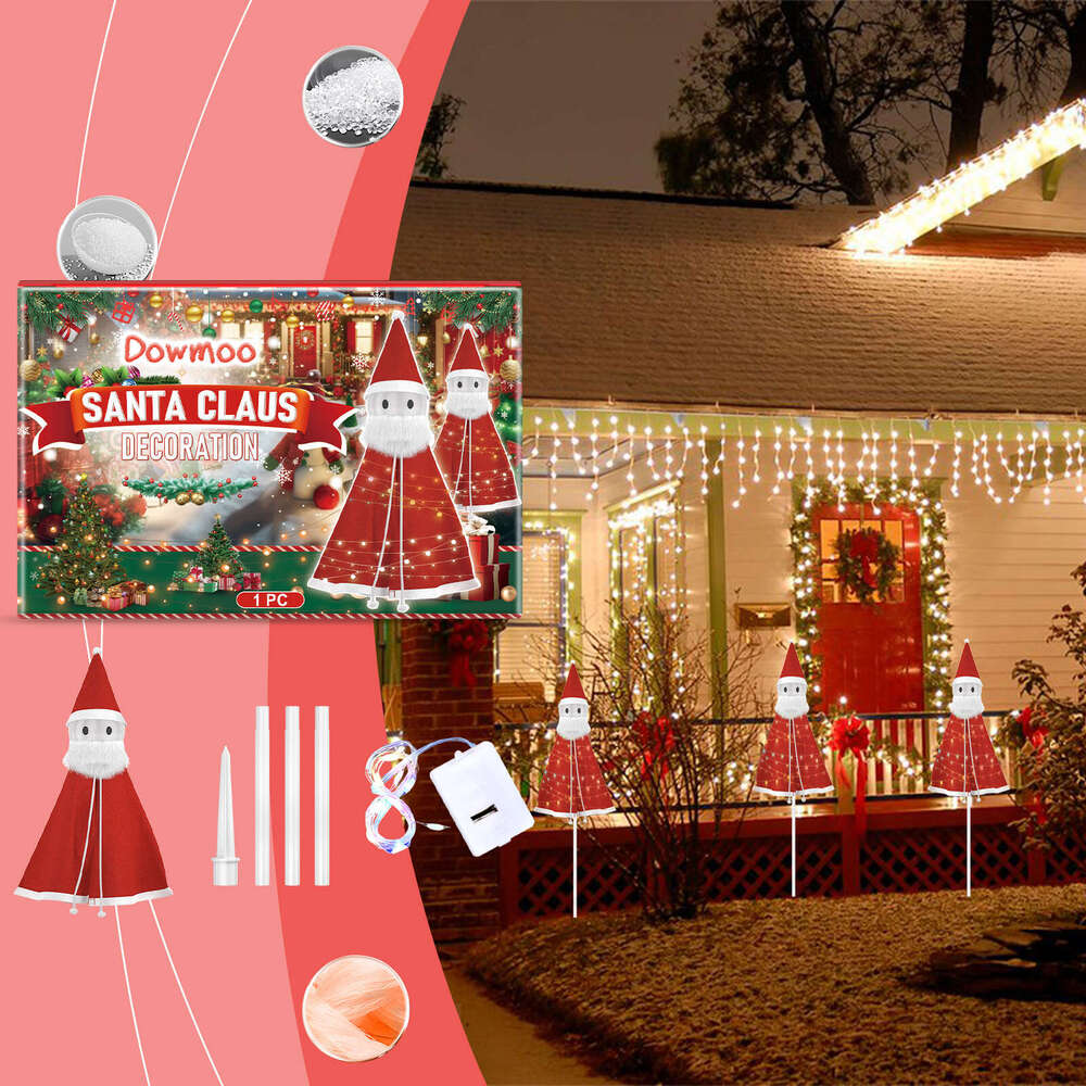 Dowmoo Christmas Santa Claus Decoration Ornament Holiday Atmosphere Detachable Lightweight Fun Toy S260131