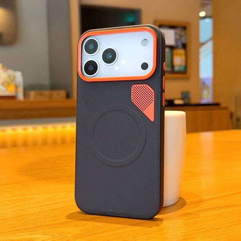 Business Magnetic Magsafe Phone Case For iPhone 17 Pro Max 17Pro 17Air High Quality PU Leather CPU Heat Dissipation Vent Cover H260131