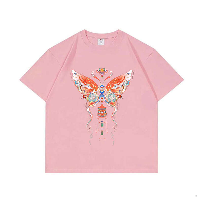 Summer New National Trend Style 3D Digital Print Short Sleeve T-Shirt Unisex Round Neck Luanyun Luanyun