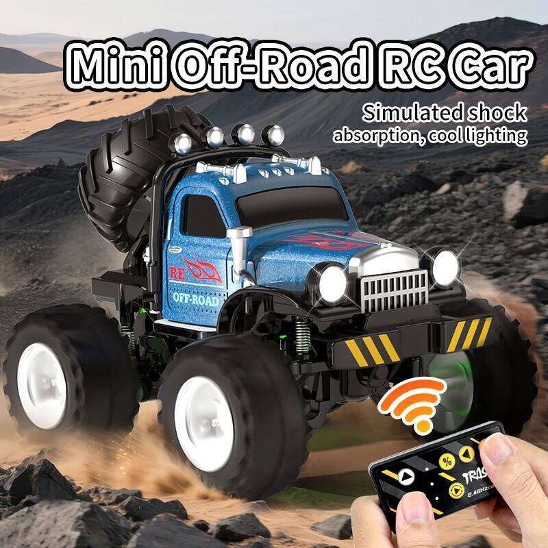 New 1:64 Rc Mini 2.4Ghz City Road Handle High Speed Alloy All Terrain Remote Car Dual Control Children's Toys Gifts Y260131
