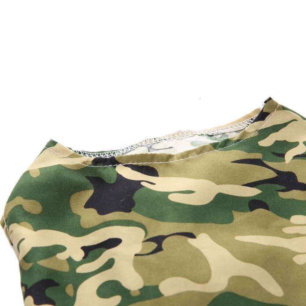 L Camouflage Summer Pet Dog Dress Elegant Sleeveless Puppy Skirt Perfect for Everyday Wear Beach Trips Photography H260130