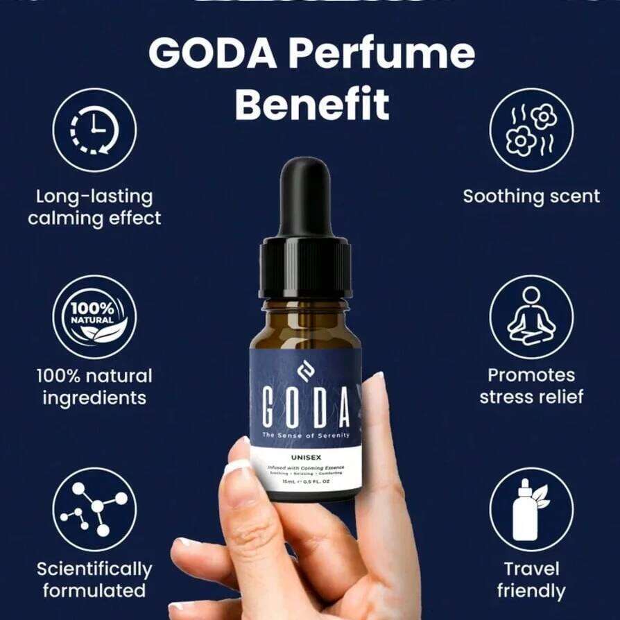 GODA For Her&Him Serenity Mini Perfume 15ml/0.50 Fl Oz, Unisex Calming Fragrance With Lavender & Chamomile H260130