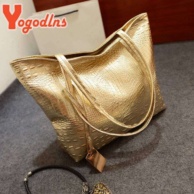 Yogodlns Bags Large Capacity One Shoulder PU CrossBorder Crocodile Pattern HandBag Foreign Trade Fashion Europe And The United XJ260130