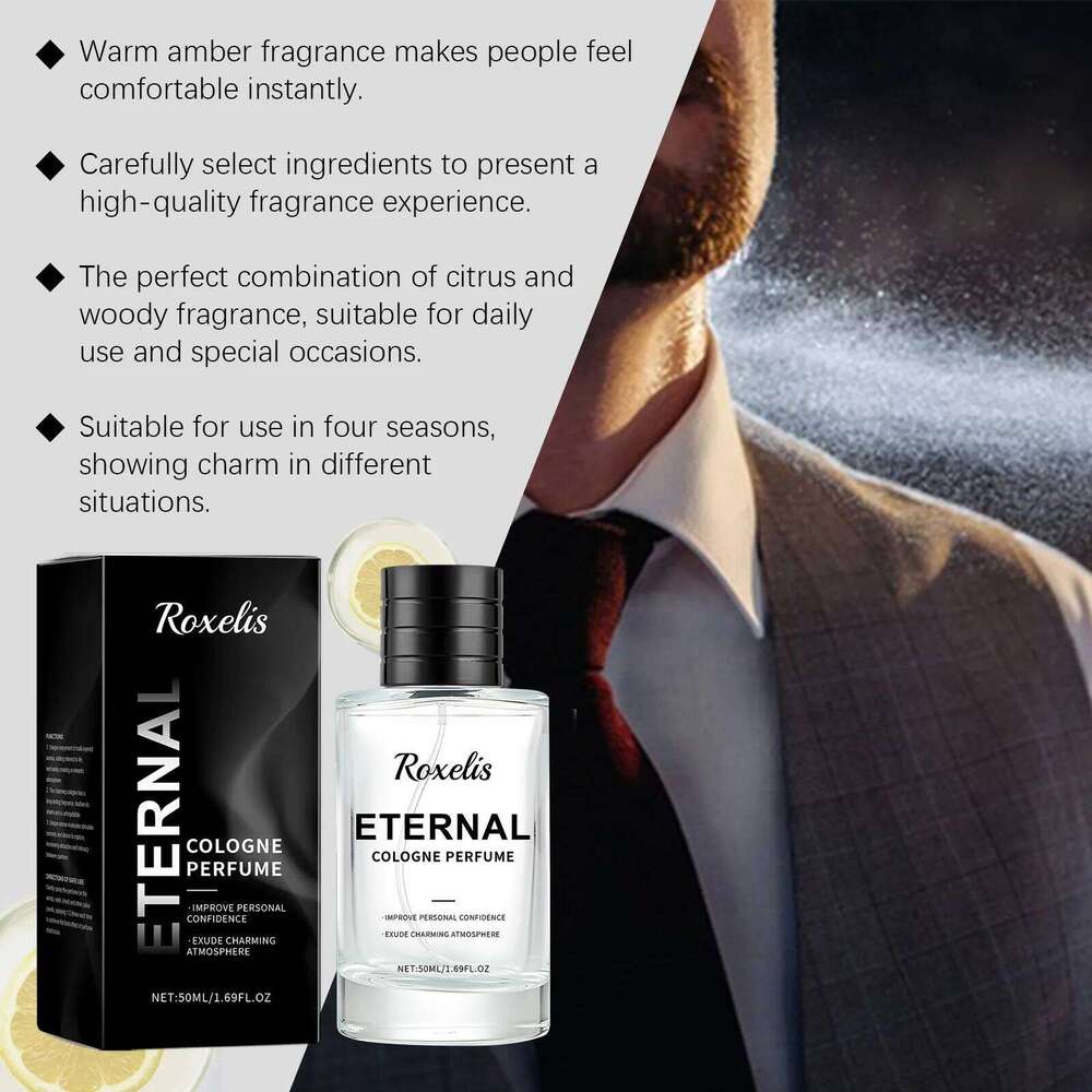 Roxelis 50ml Men's Cologne Pheromone Charm Release Long Lasting Fragrance Daily Dating Atmosphere Freshing Body Perfume H260130