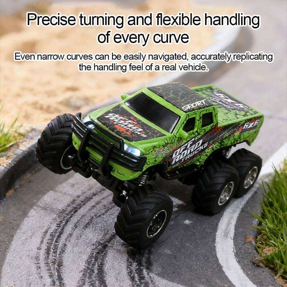1/64 RC 2.4G Mini Off-road High-Speed 6-wheel Alloy Remote Control Car Rechargeable Belt Shock Absorption Boys Toys Gifts Y260131