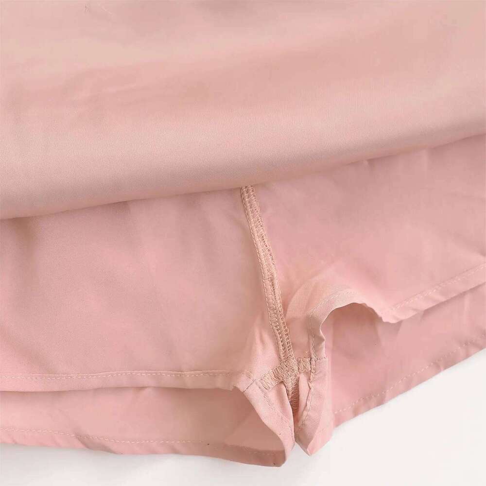 Black Mini Y2k Clothes Korean Fashion 2024 Summer Satin Skirts For Woman Low Rise Kawaii Pink Skirt With Shorts XJ260131