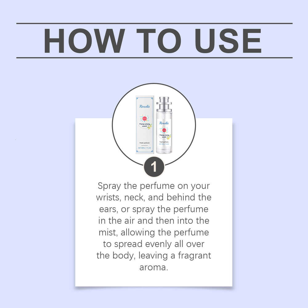 Roxelis Ylang-Ylang Pagoda Exudes Charm Fresh Scent Long-lasting Portable Fragrance Niche Perfume for Women S260131