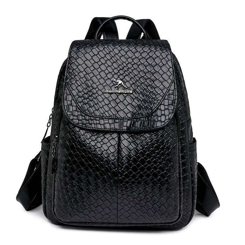 Vintage Leather Backpack Purse Women 2024 High Quality Female Design Bagpack Rucksack Large Bookbag for Girl Sac a Dos