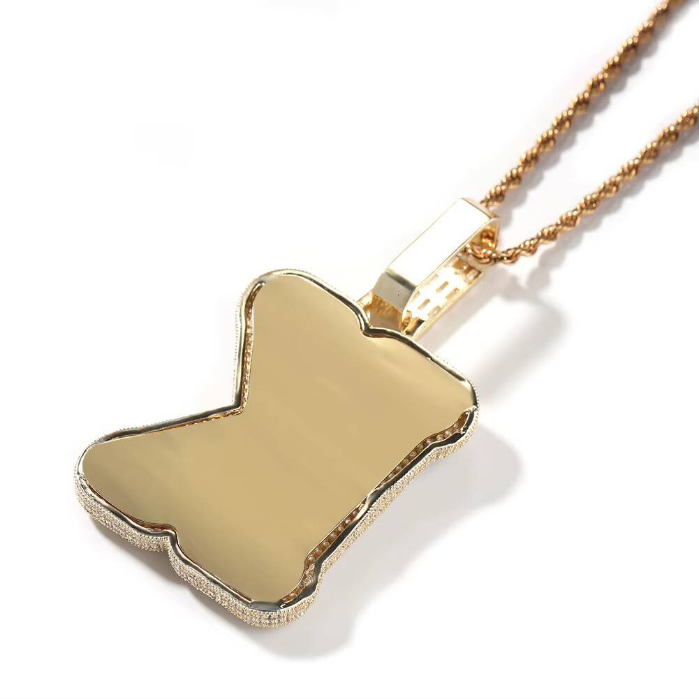 Luxury Mens Double Layer Initials Necklace Choker Baguette Diamond-Encrusted Customizable Hip Hop Rhodium Plating Rope vvs moissanite