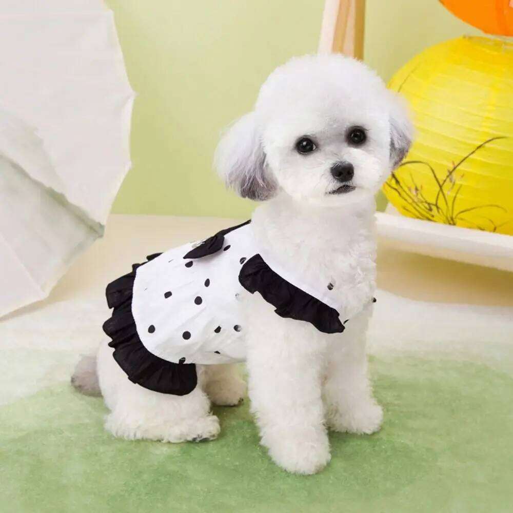 Chest Strap Cute Dog Princess Dress Soft Breathable Pet Skirt Thin Design Cat Vest Harness Poodle Chihuahua H260130