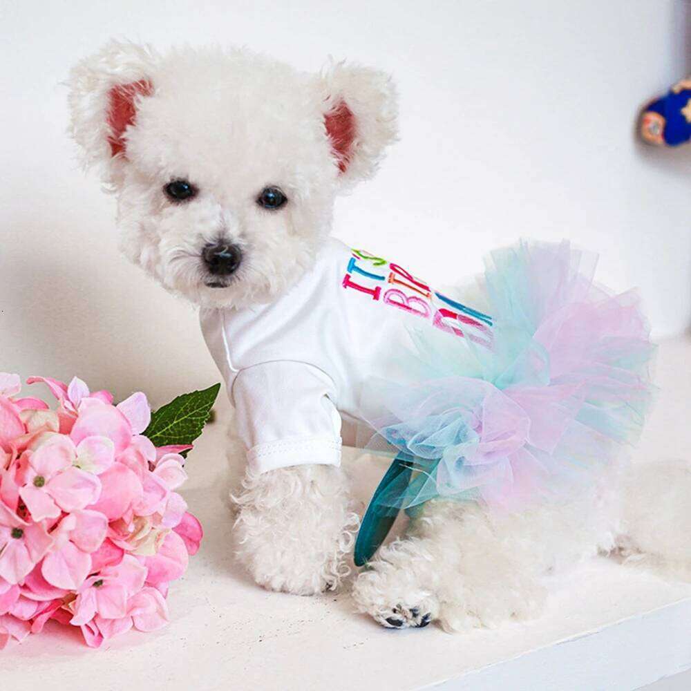 Summer Skirt Birthday Princess Dog Wedding Dresses Yorkie Clothes For Dogs Skirts Pet Cat Dress H260129