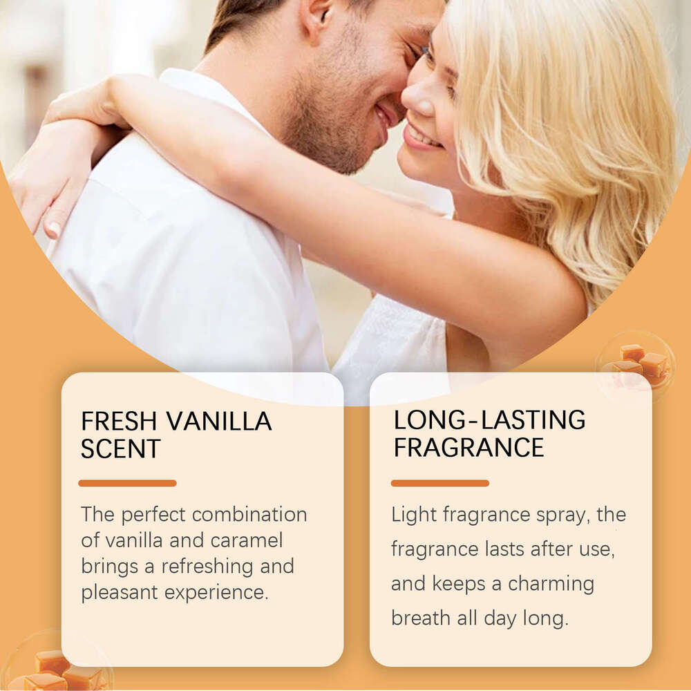 EELHOE Caramel Vanilla Body Perfume Spray Lightweight Gentle Scent Natural Fresh Not Greasy Elegant Fragrance S260131