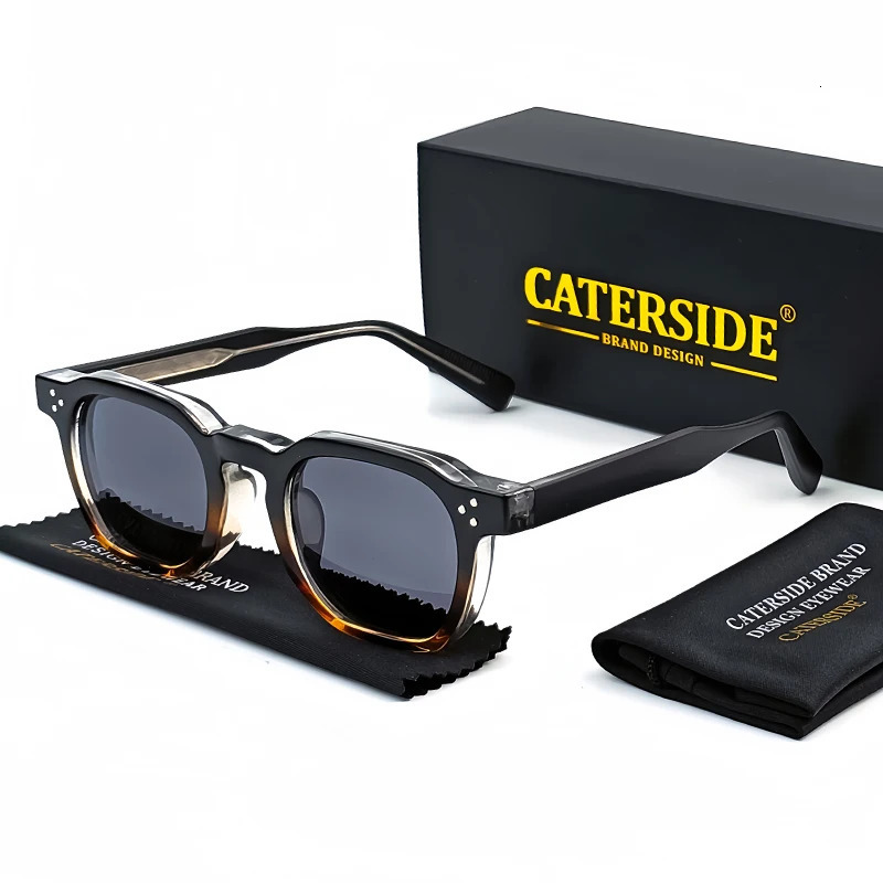 CATERSIDE Retro Punk Men Sunglasses Square Personalized Glasses Womens Fashion Party Glasses Festival Gift 2 Pieces 260126