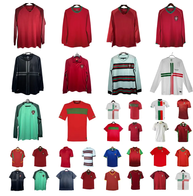 2016 2017 2018 Portugal Retro RONALDO Soccer Jerseys 1998 1999 2010 2012 2002 2004 RUI COSTA FIGO Classic Football Shirts Camisetas de futbol Vintage Long sleeved