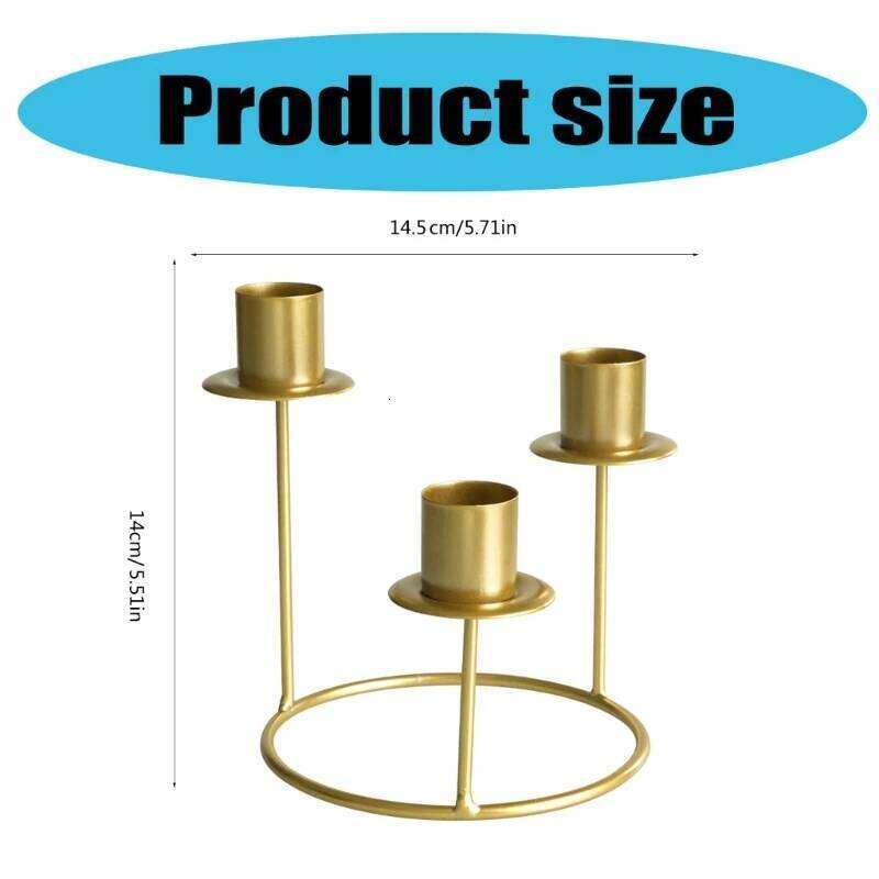 Nordic Metal Wedding Home Decorations Candlestick Holder Y260131