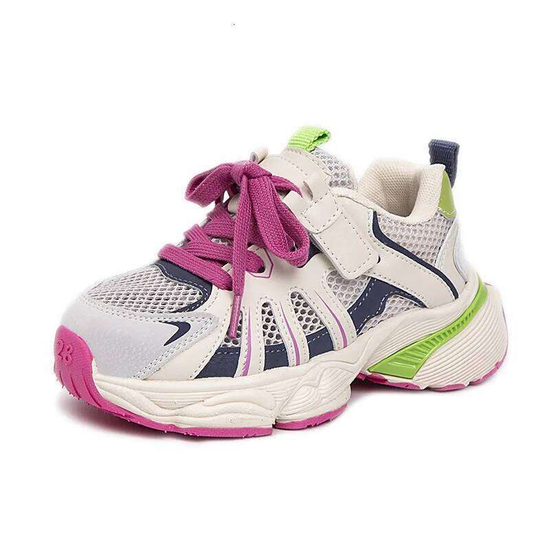 Spring and Autumn Children Sports Unisex Kids Sneakers Mesh Upper Breathable Basketball Shoes Tennis Casual Flats Footwear Y260128