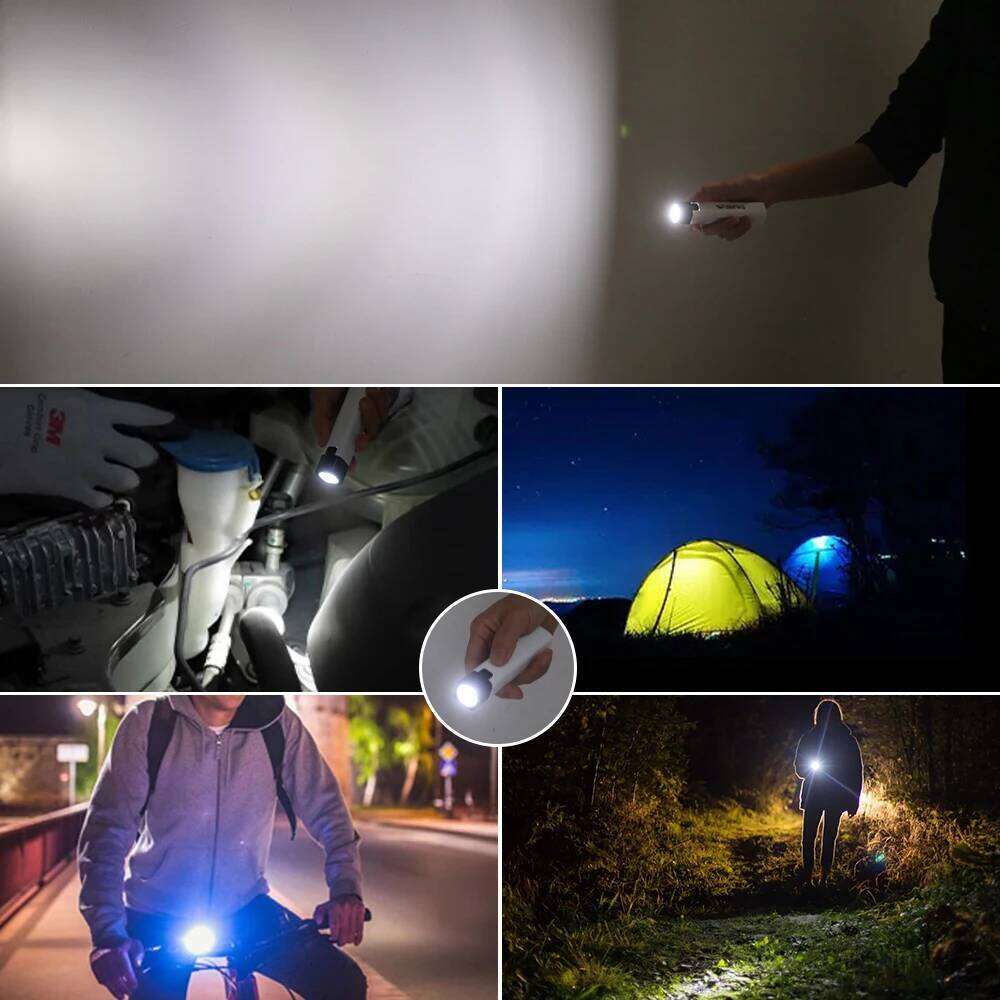 Mini USB Rechargeable LED Flashlight Super Bright Outdoor Waterproof Lighting Small White Flash Light Riding Camping Hunting H260131