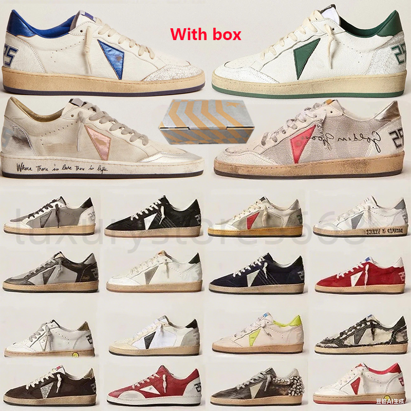 With Box Top Designer Platform Mens Shoes Brand Ball Star shoes super star Dirty shoes Classic Casual star shoes old school Italy Sneakers do-old Size 35-48