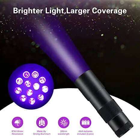 UV Black 395nm Handheld Ultraviolet Flashlight Portable Blacklight Detector Mini Torch Light for Pet Urine H260131