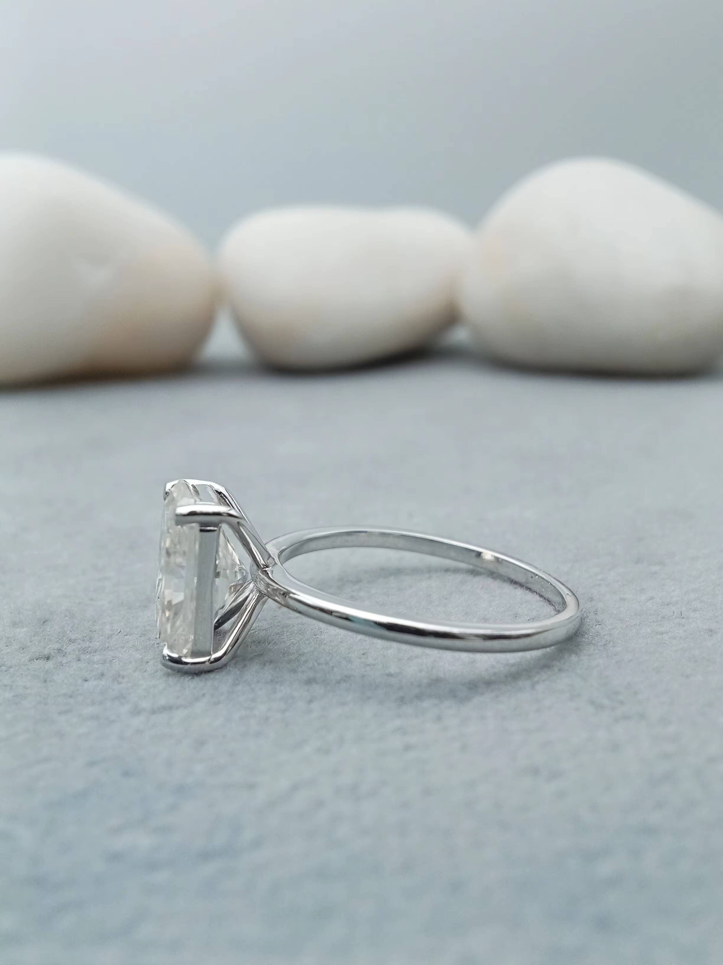 Womens Classic Engagement Wedding Ring 2ct Asscher Cut VVS Lab Grown 14k/18k Gold GIA/IGI Certified Fine Jewelry