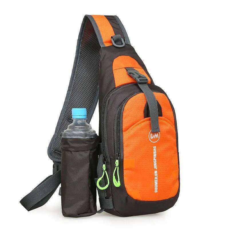 Casual Crossbody Unisex Outdoor Water Bottle Shoulder Multi-functional Travel Waist Fashion Men's Chest Bag Ox