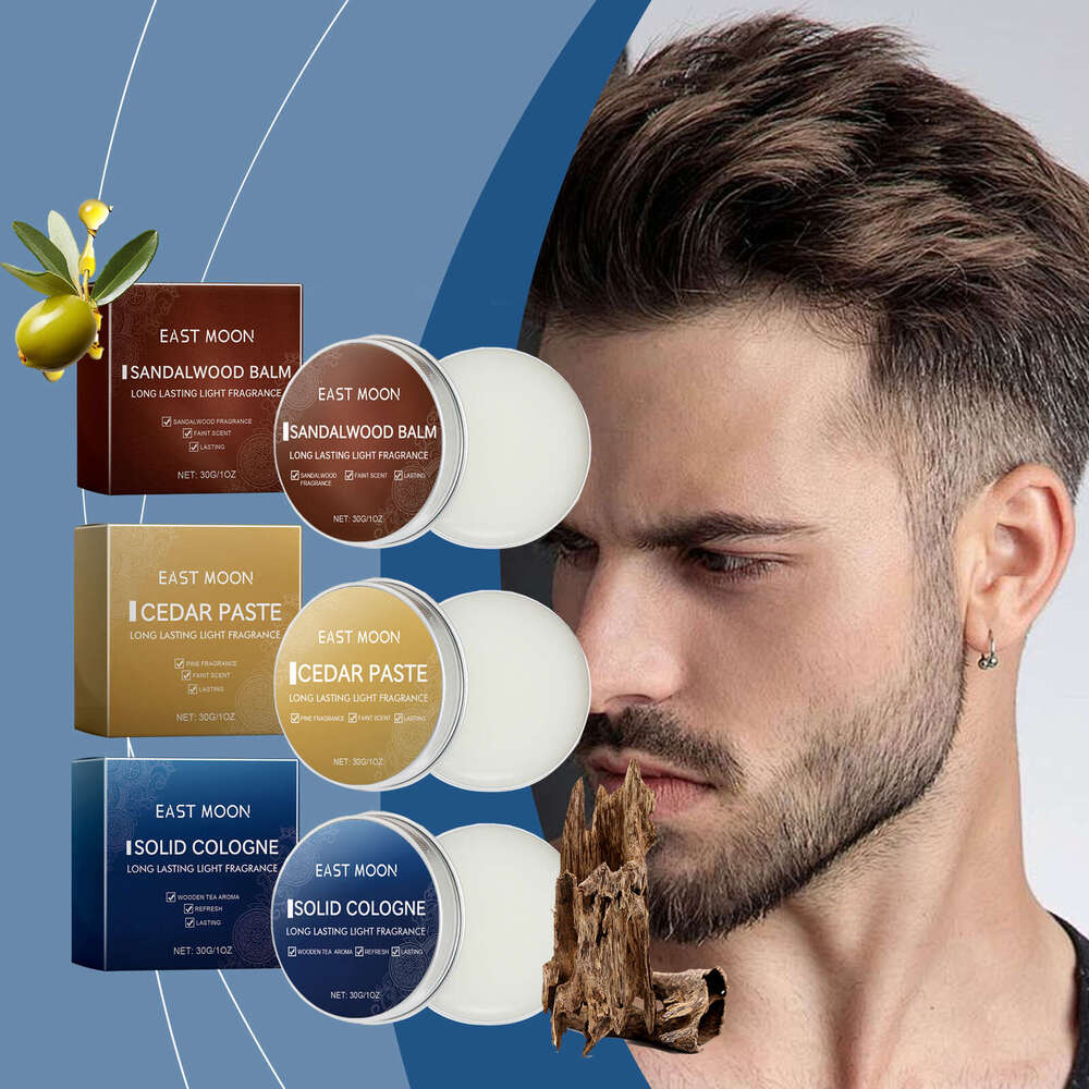 East Moon Cologne Men's Charm Solid Fresh and Natural Portable Long-lasting Fragrance Balm S260131