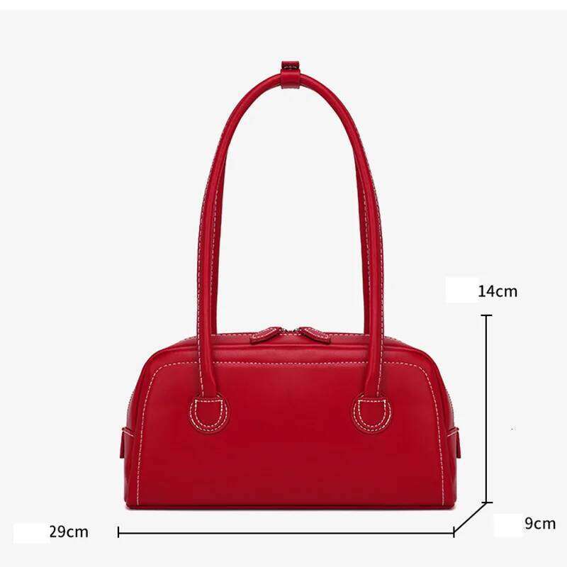 PU Leather Versatile Large Capacity Soft Tote Handbag Solid Color Elegant Underarm Travel Party Shoulder Bag