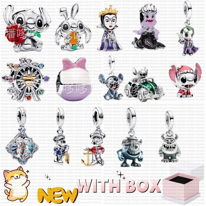 New Charms designer jewelry 925 Silver Mouse Rabbit Pendant with Box Beads fit Bracelet Necklace Women's Luxury Jewelry Wedding Party Valentine's Day Gifts