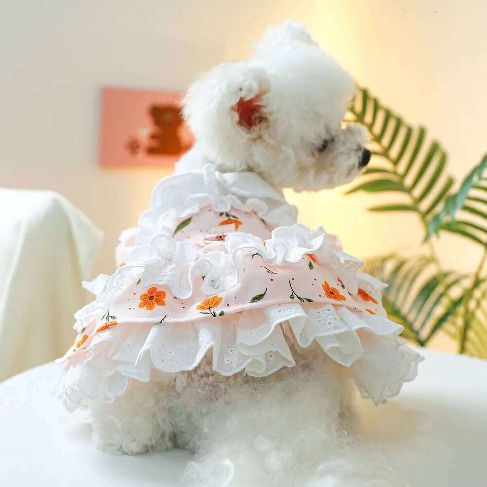 Dog for Small Dogs Floral Girl Puppy Dress Breathable Cute Princess Doggie Dresses Spring Summer Pet Cat Clothes H260129