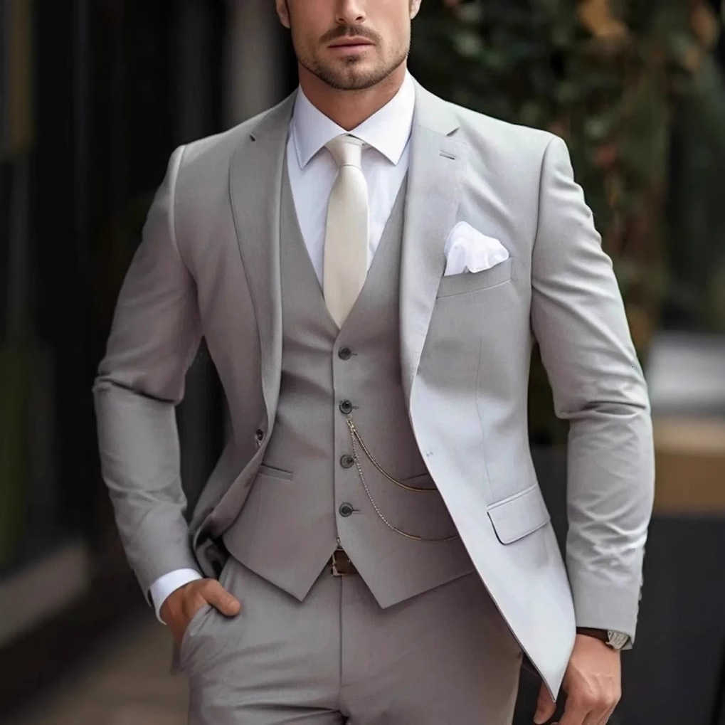 3-Piece Slim Fit Suit in Purple for Banquet Groomsmen Wedding Prom Cocktail Xmas Dinner Party Bespoke Mens Tuxedo X2507041