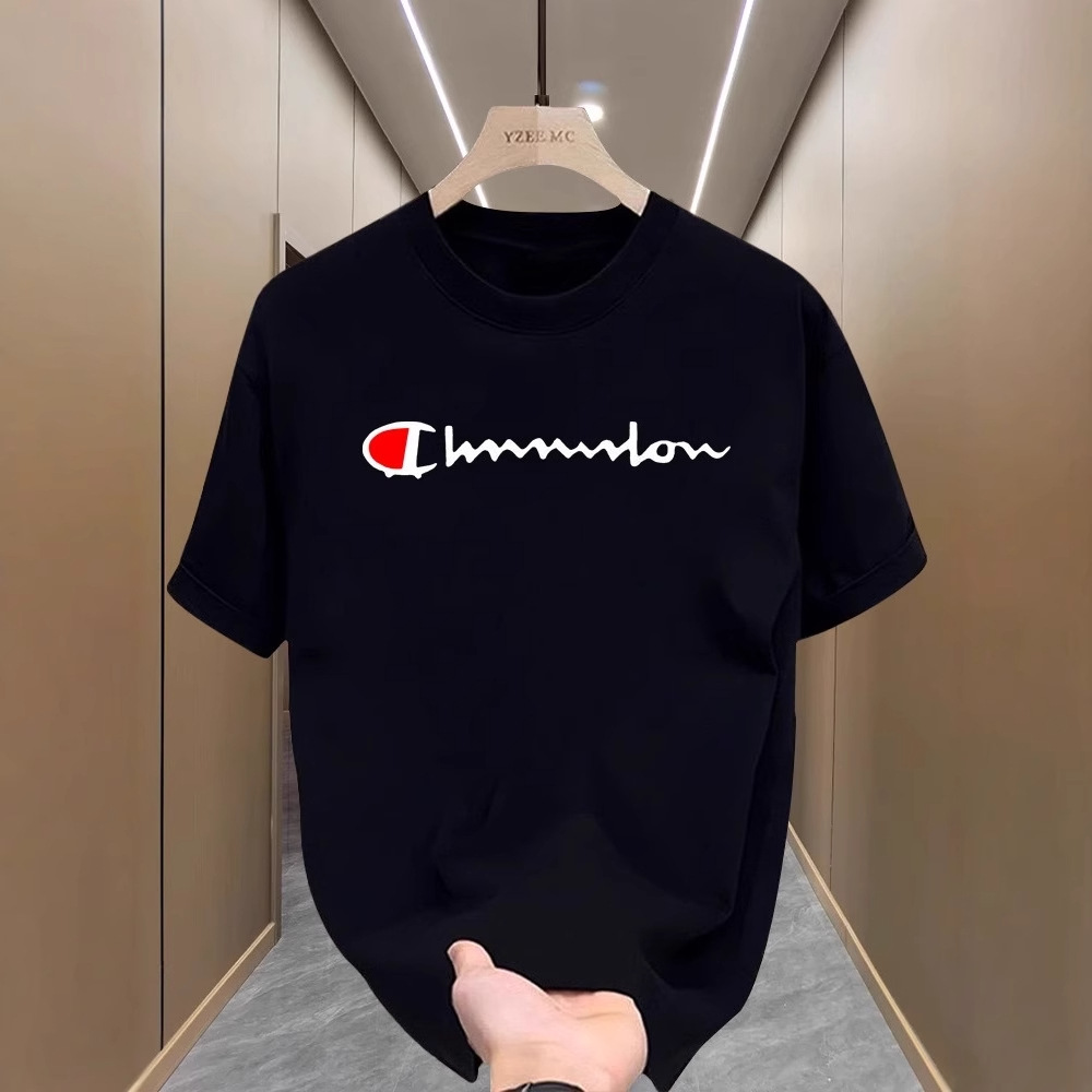 2026 Summer Cotton Short Sleeve T-Shirt Loose Minimalist Print Creative Versatile Comfortable Top