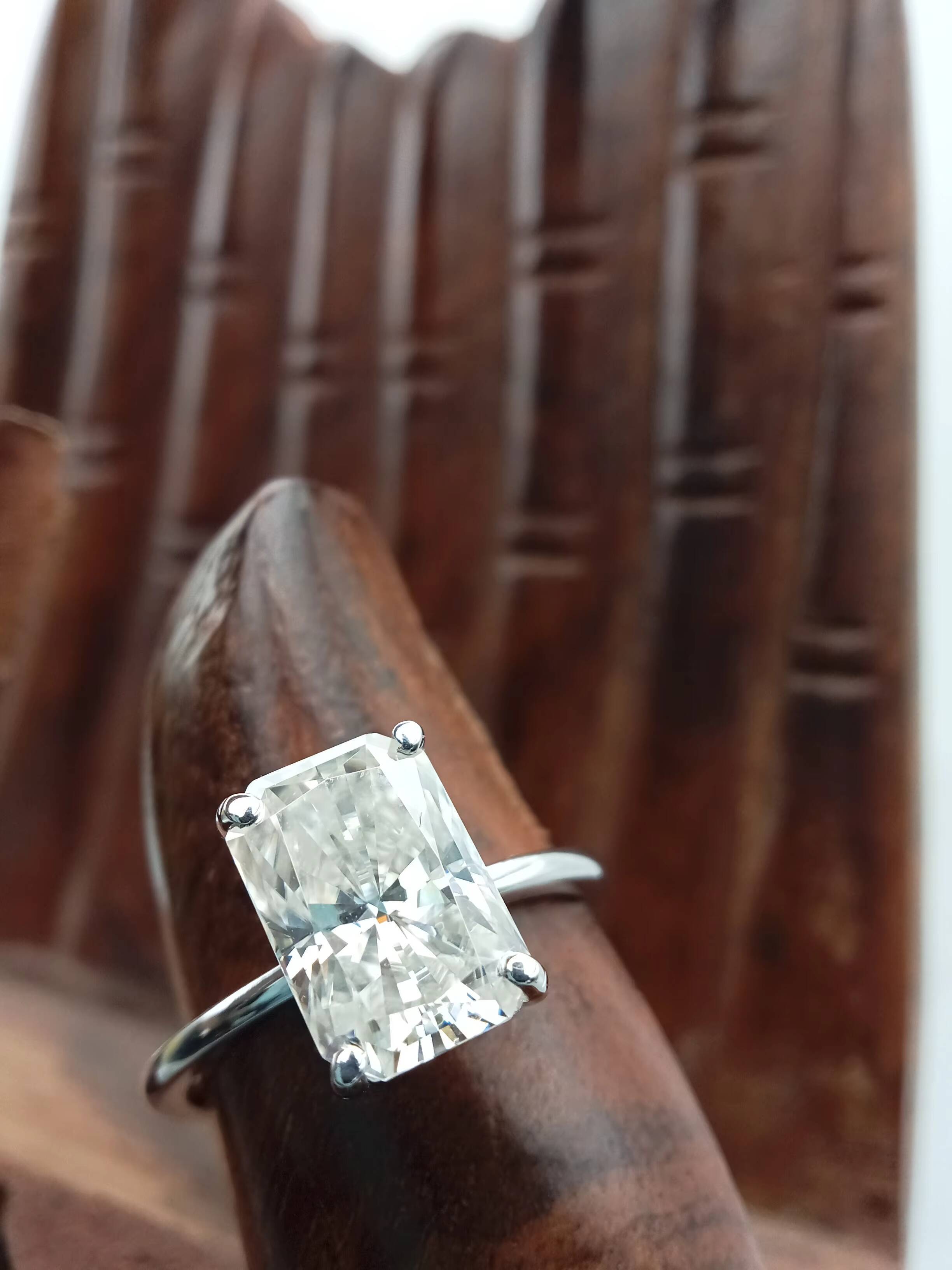 Womens Classic Engagement Wedding Ring 2ct Asscher Cut VVS Lab Grown 14k/18k Gold GIA/IGI Certified Fine Jewelry